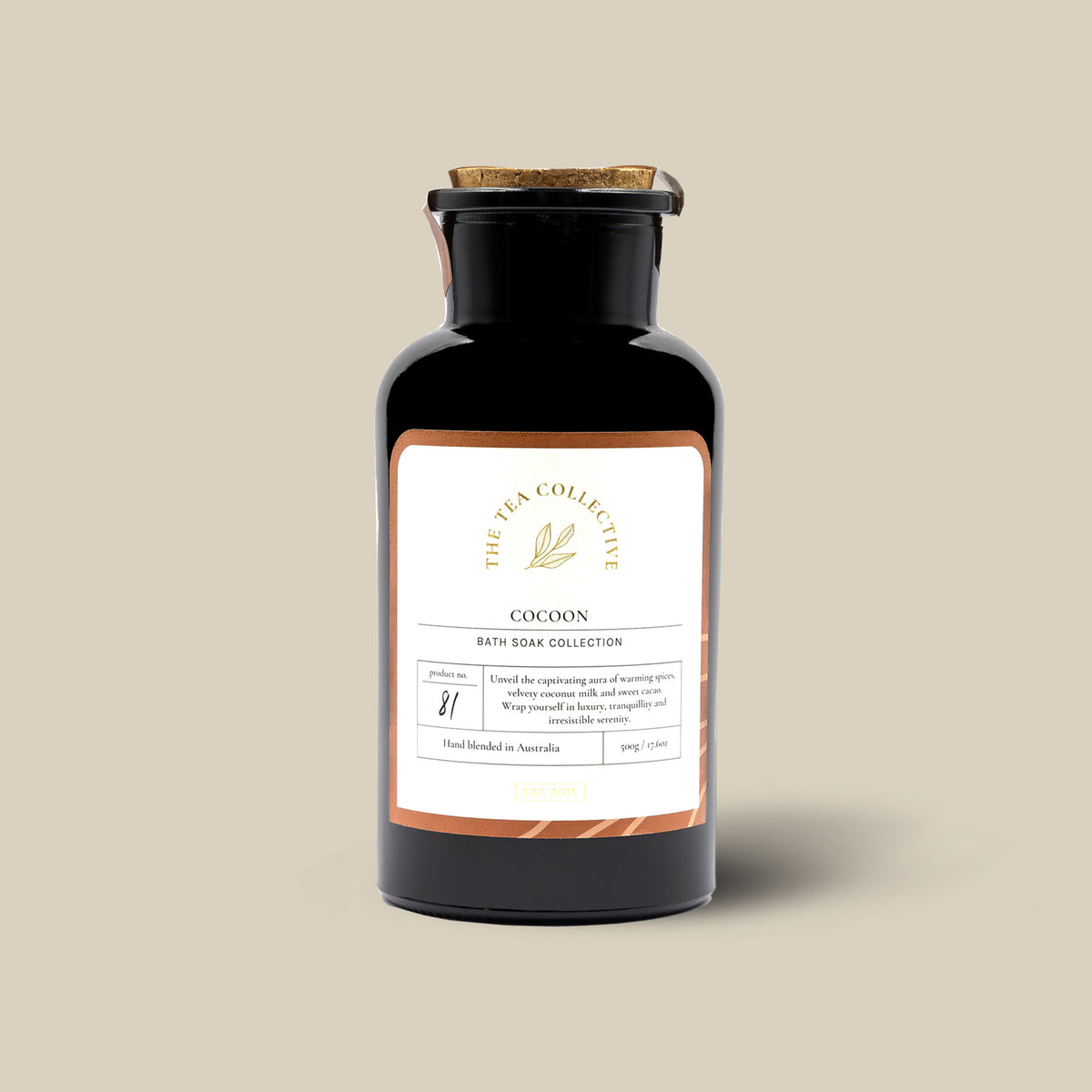 Cocoon bath soak with coconut, cacao and warm spice