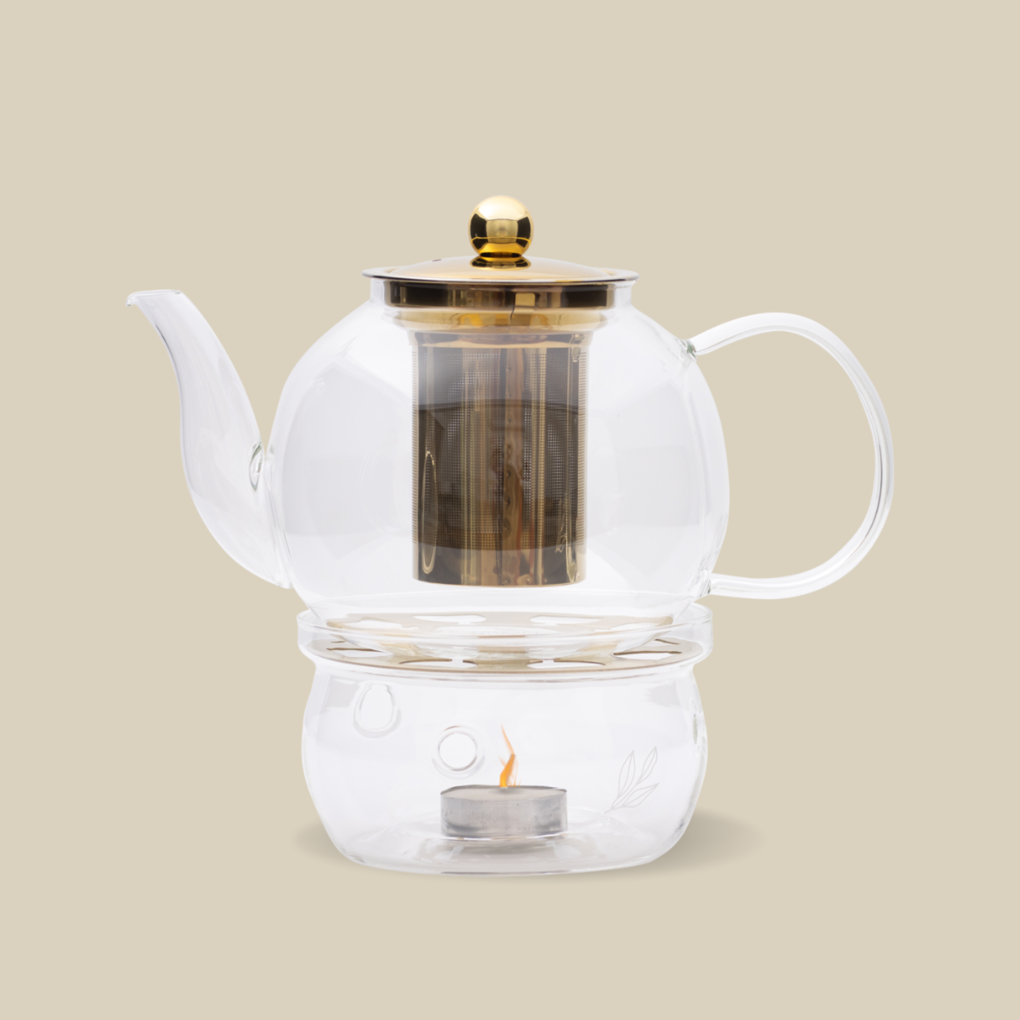 Glass & Gold Teapot