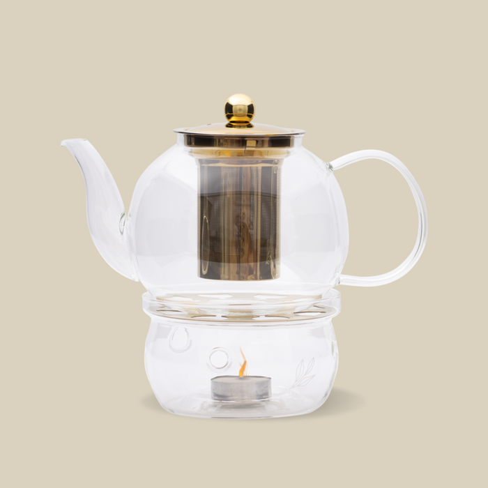 Glass & Gold Teapot